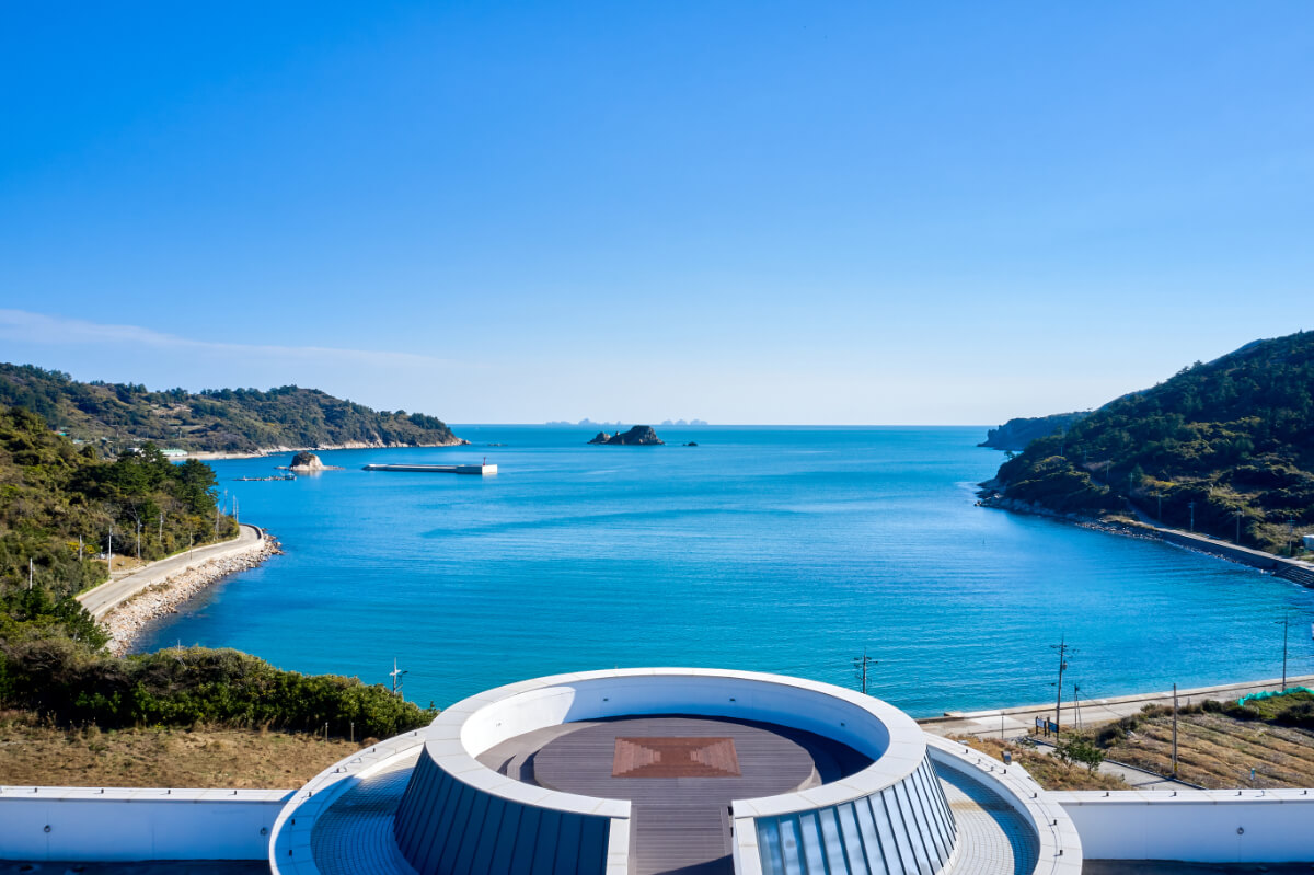 yurim beach from the rooftop