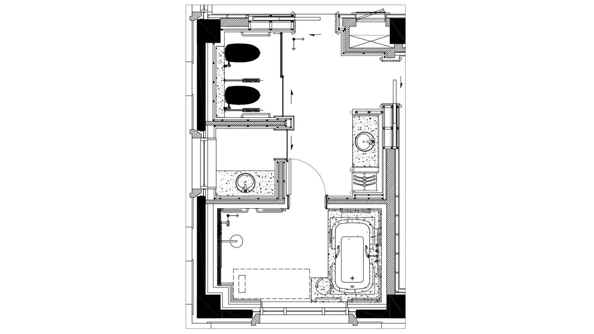 Geomundo Ocean Palace Hotel Third Floor Bathroom Plan