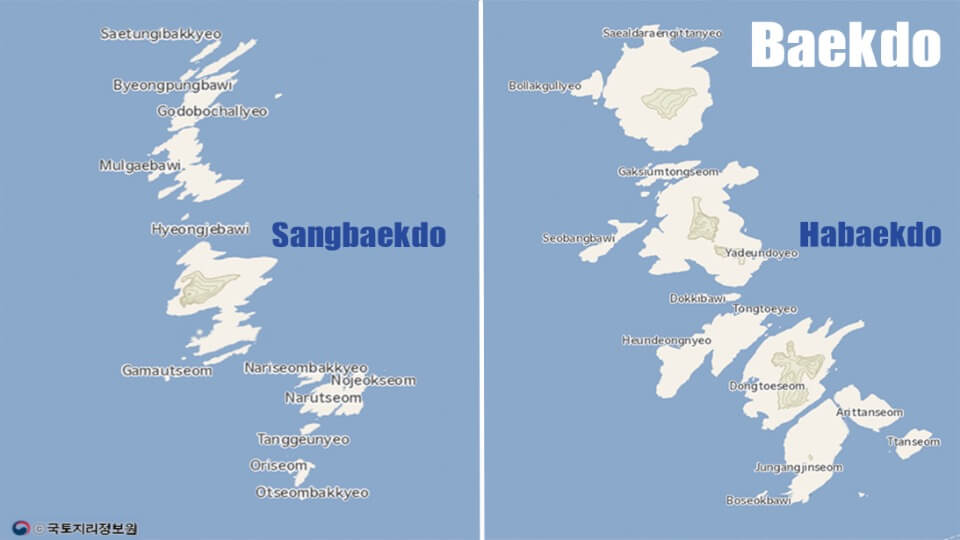 habaekdo and sangbaekdo map